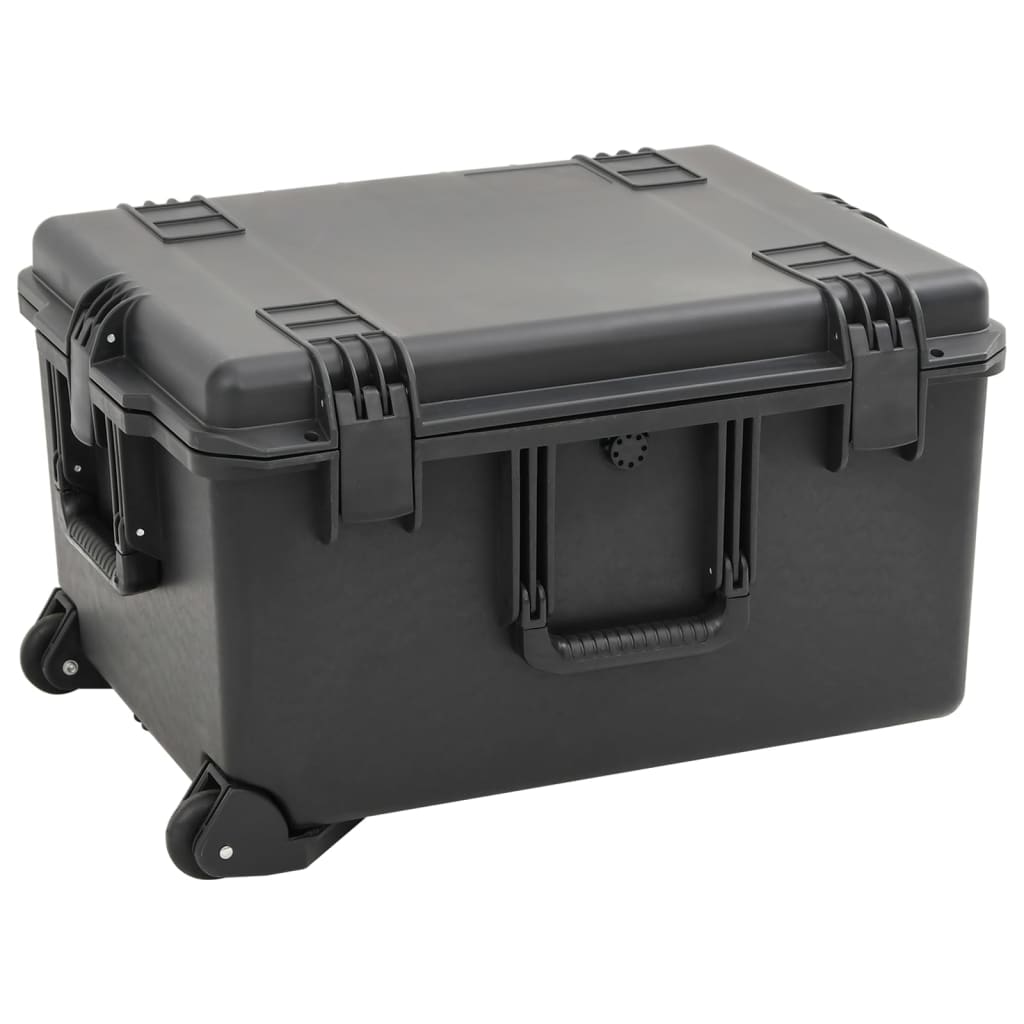 Fekete PP hordozható repülős tok 62,5 x 49,5 x 37 cm
