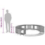 Fekete polyrattan és tömör akácfa jakuzzi-keret 9