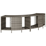 Szürke polyrattan és tömör akácfa jakuzzi-keret 5