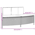 Szürke polyrattan és tömör akácfa jakuzzi-keret 10