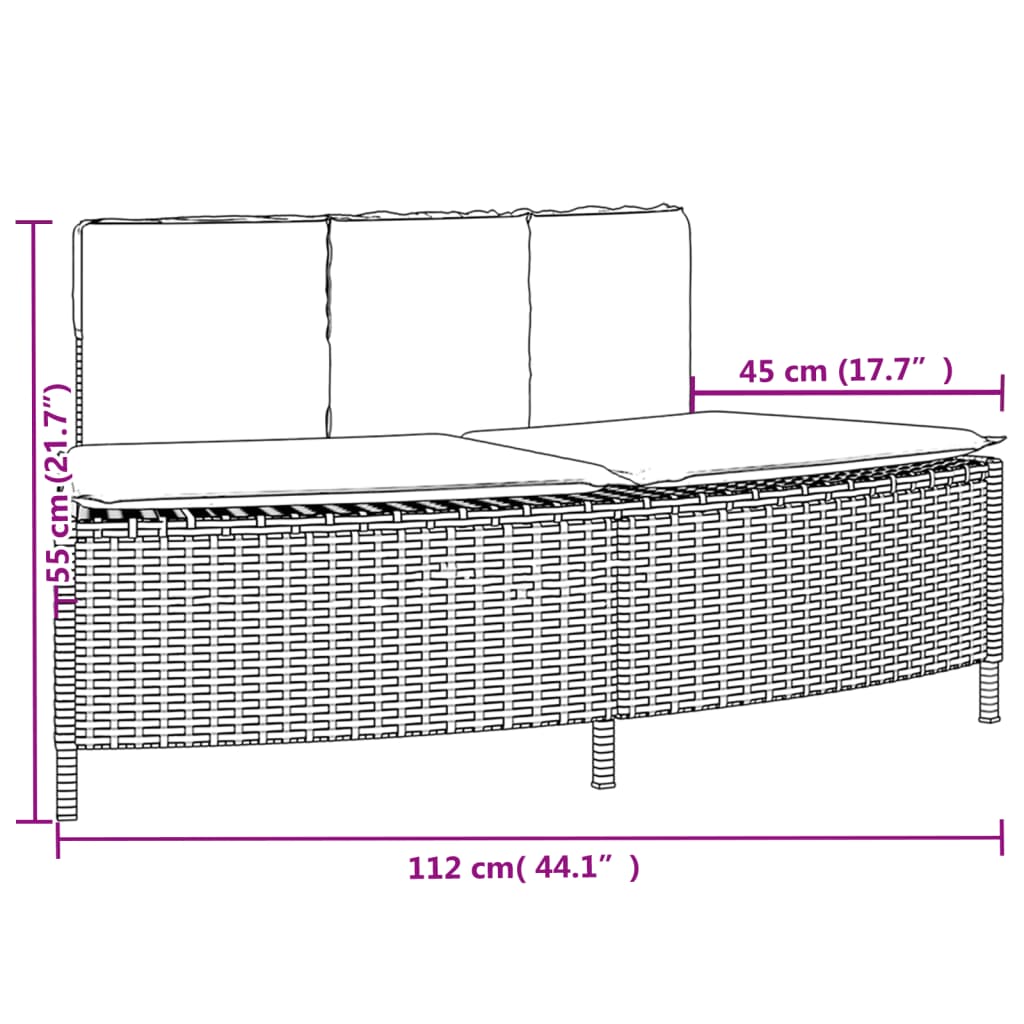 Szürke polyrattan és tömör akácfa jakuzzi-keret 10