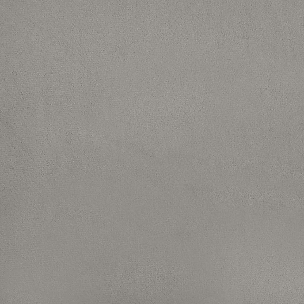Világosszürke bársony rugós ágy matraccal 120 x 190 cm 8