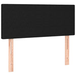 Fekete szövet rugós és LED-es ágy matraccal 120x190 cm 9