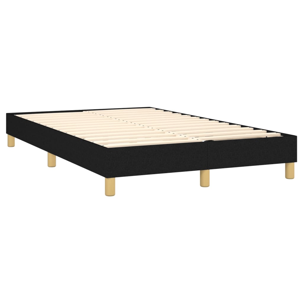 Fekete szövet rugós és LED-es ágy matraccal 120x190 cm 7