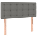 Sötétszürke szövet rugós és LED-es ágy matraccal 120x190 cm 9