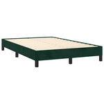 Sötétzöld bársony rugós és LED-es ágy matraccal 120x190 cm 6