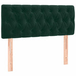 Sötétzöld bársony rugós és LED-es ágy matraccal 120x190 cm 9