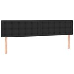 Fekete műbőr rugós és LED-es ágy matraccal 120x190 cm 9