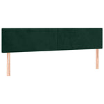 Sötétzöld bársony rugós és LED-es ágy matraccal 120x190 cm 9
