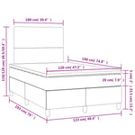 Sötétzöld bársony rugós és LED-es ágy matraccal 120x190 cm 11