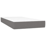 Sötétszürke szövet rugós ágy matraccal 120 x 190 cm 5