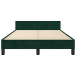 Ágykeret matrac nélkül sötétzöld 120x190 cm bársony 6