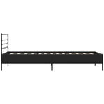 Fekete szerelt fa és fém ágykeret 90 x 200 cm 5