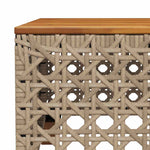 9 részes bézs polyrattan kerti ülőgarnitúra párnákkal 7