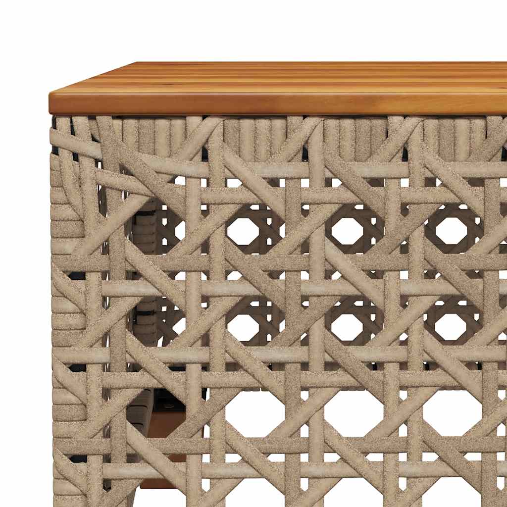 9 részes bézs polyrattan kerti ülőgarnitúra párnákkal 7