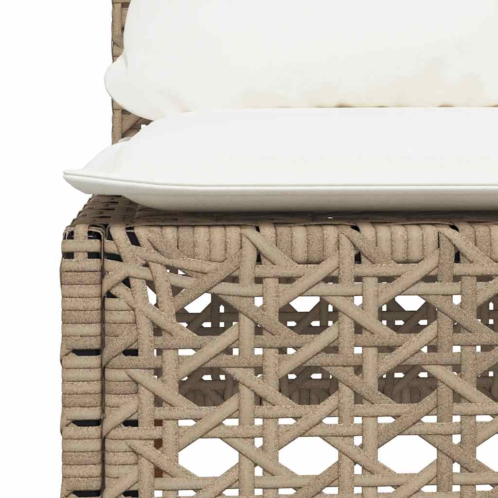 4 részes bézs polyrattan kerti ülőgarnitúra párnákkal 6