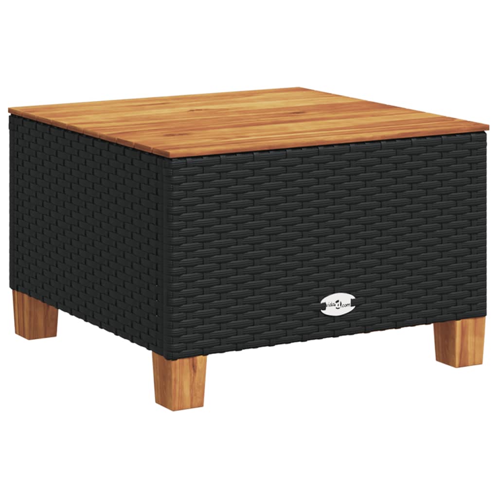 7 részes fekete polyrattan kerti ülőgarnitúra párnával 3