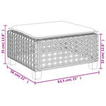 8 részes szürke polyrattan kerti ülőgarnitúra párnákkal 13