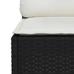 6 részes fekete polyrattan kerti ülőgarnitúra párnákkal 6