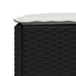 6 részes fekete polyrattan kerti ülőgarnitúra párnákkal 7