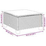 8 részes fekete polyrattan kerti ülőgarnitúra párnákkal 12