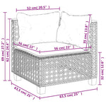 9 részes bézs polyrattan kerti ülőgarnitúra párnákkal 13