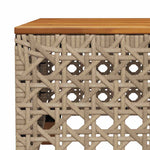 9 részes bézs polyrattan kerti ülőgarnitúra párnákkal 9