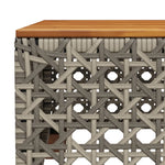 10 részes szürke polyrattan kerti ülőgarnitúra párnákkal 7