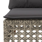 9 részes szürke polyrattan kerti ülőgarnitúra párnákkal 5