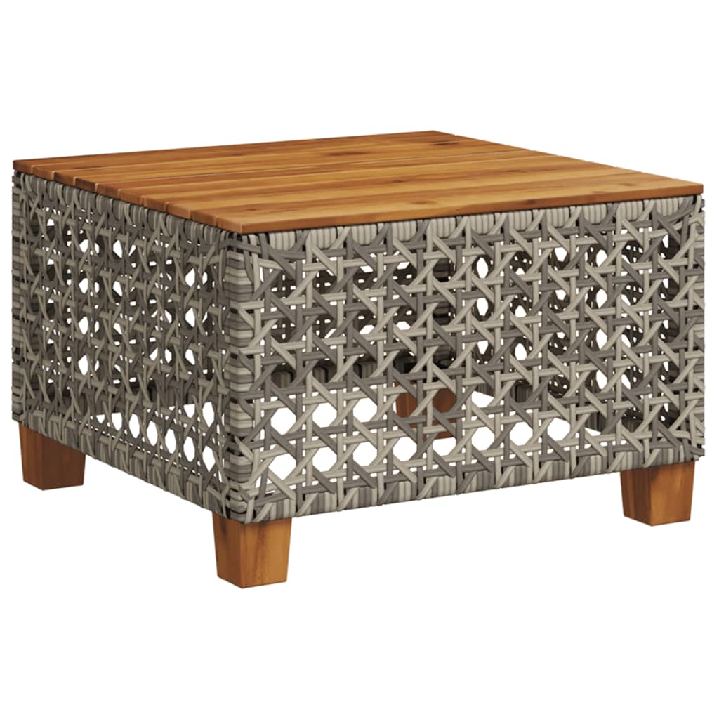 11 részes szürke polyrattan kerti ülőgarnitúra párnákkal 5