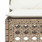 10 részes bézs polyrattan kerti ülőgarnitúra párnával 5
