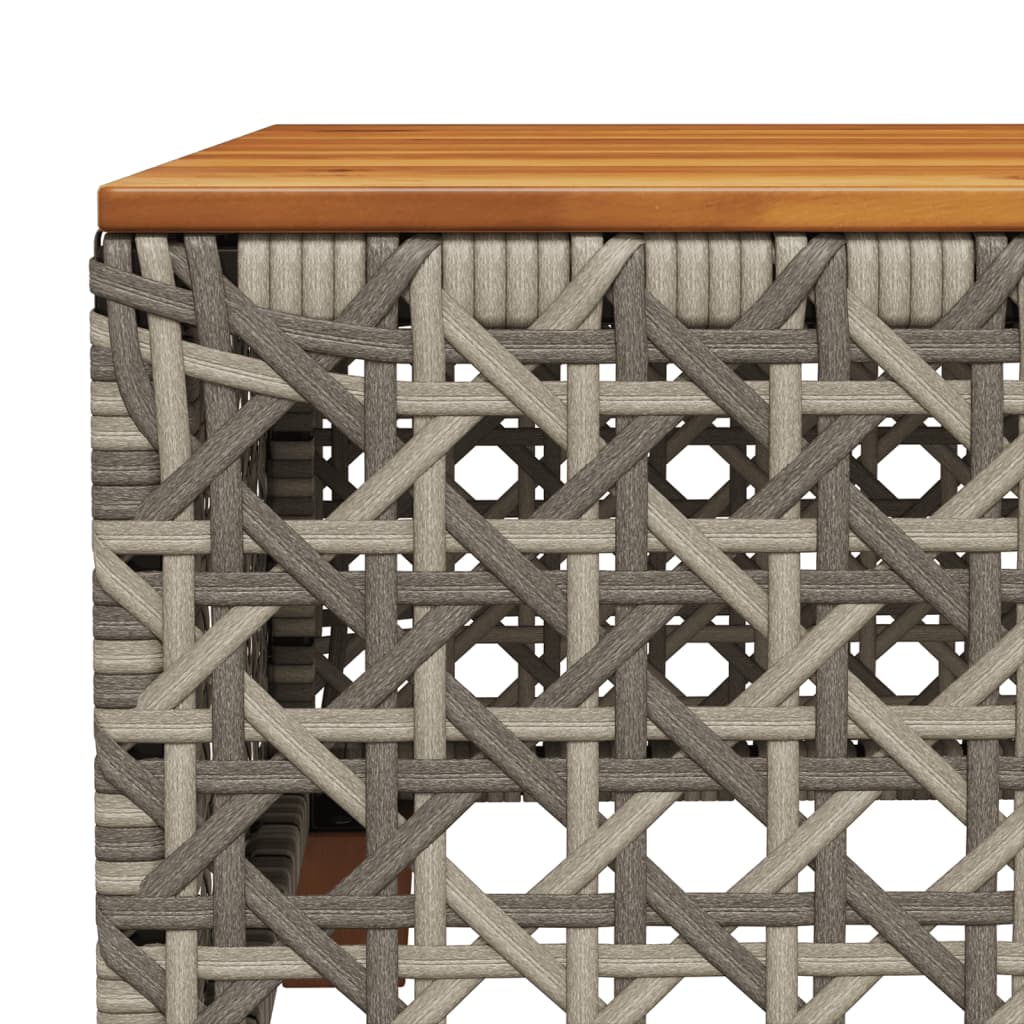 11 részes szürke polyrattan kerti ülőgarnitúra párnákkal 7
