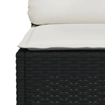 10 részes fekete polyrattan kerti ülőgarnitúra párnákkal 5