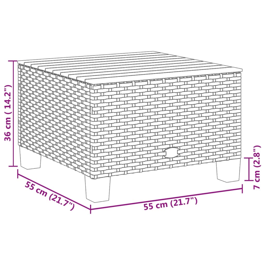 11 részes fekete polyrattan kerti ülőgarnitúra párnákkal 12