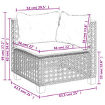 11 részes bézs polyrattan kerti ülőgarnitúra párnákkal 11