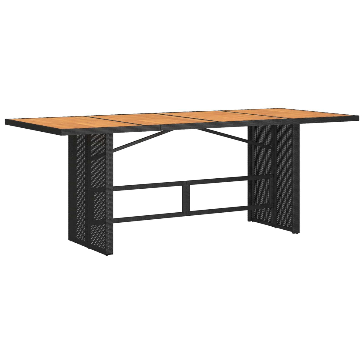 Kert étkező szett 9 db Fekete polirattan 5