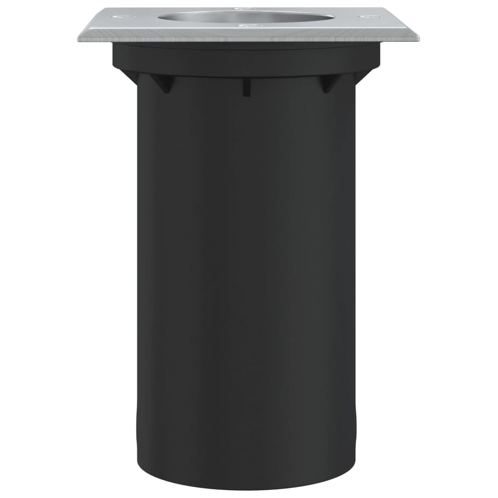 Fekete négyzet öntött alumínium kültéri talajlámpa 10,5x10,5 cm 5
