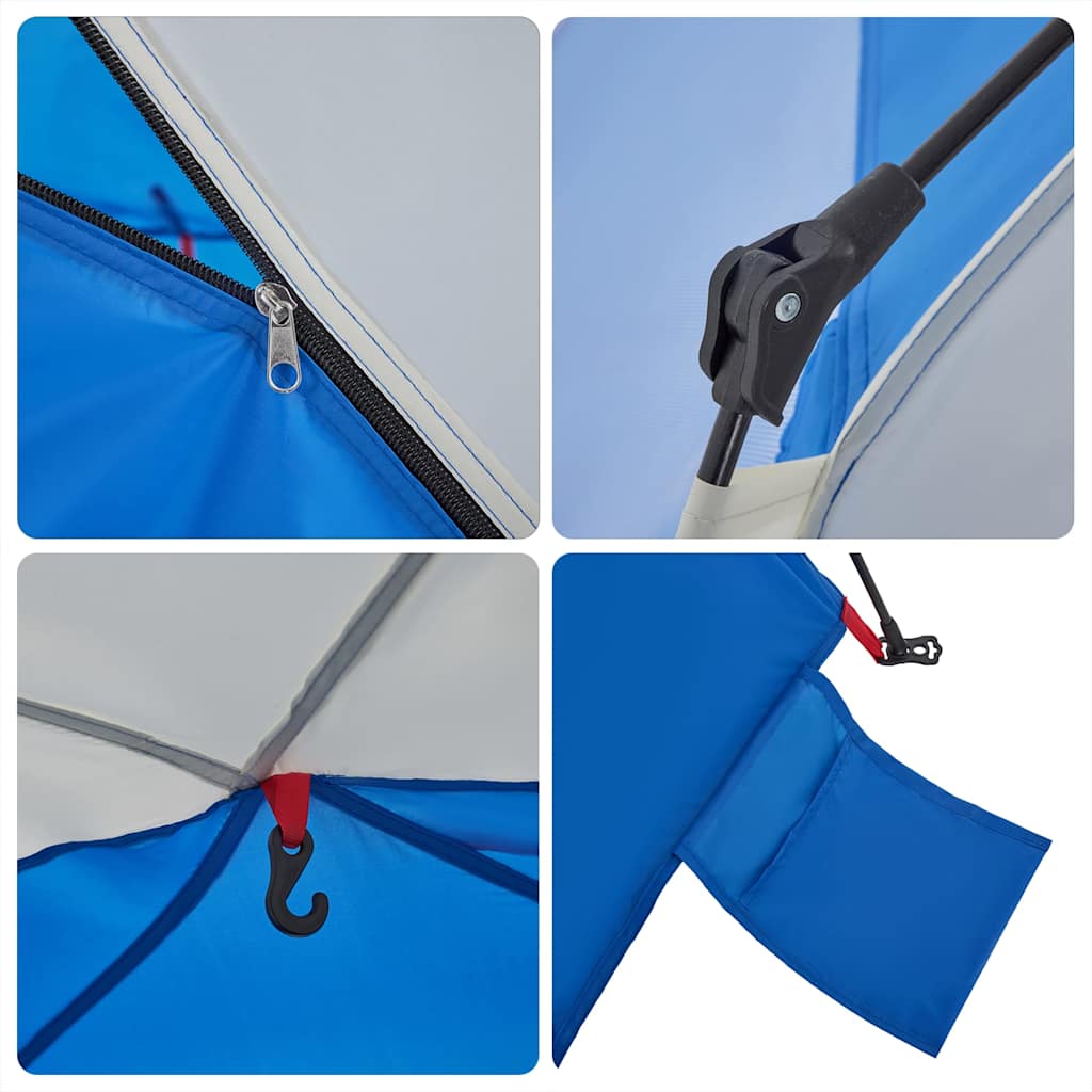 3 személyes azúrkék vízálló felugró strandsátor 13