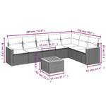 8 részes szürke polyrattan kerti ülőgarnitúra párnákkal 3