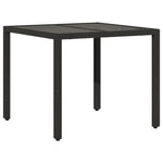 3 részes fekete polyrattan bisztrógarnitúra párnával 4