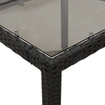 3 részes fekete polyrattan bisztrógarnitúra párnával 6