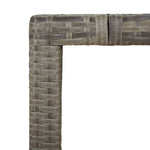 7 részes szürke polyrattan kerti étkezőgarnitúra párnával 8