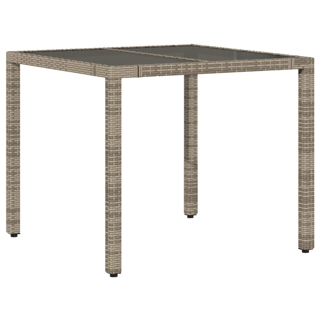 3 részes szürke polyrattan bisztrógarnitúra párnákkal 4