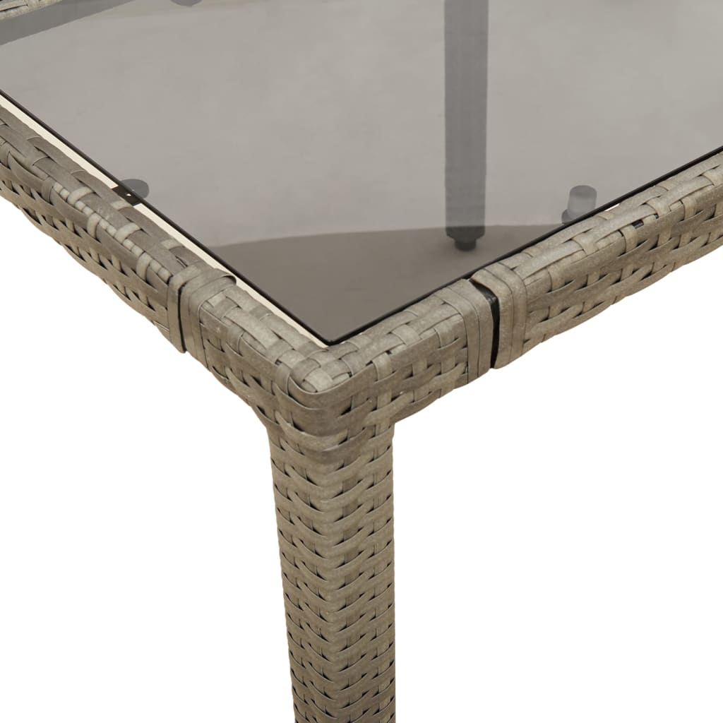 3 részes szürke polyrattan bisztrógarnitúra párnákkal 6