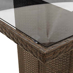 9 részes barna polyrattan kerti étkezőgarnitúra párnákkal 5