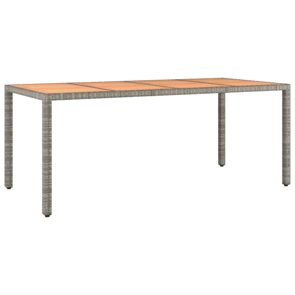 9 részes szürke polyrattan kerti bisztrógarnitúra párnákkal 4