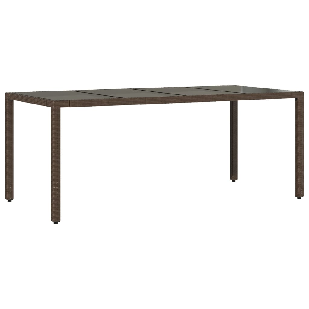 9 részes barna polyrattan kerti bisztrógarnitúra párnákkal 4