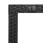 5 részes fekete polyrattan kerti bisztrógarnitúra párnákkal 6