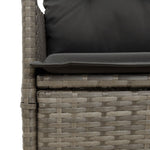 11 részes szürke polyrattan kerti bisztrógarnitúra párnákkal 5
