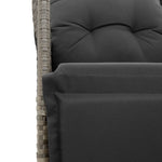 9 részes szürke polyrattan kerti bisztrógarnitúra párnákkal 5